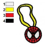 SpiderMan Medal Embroidery Design 02